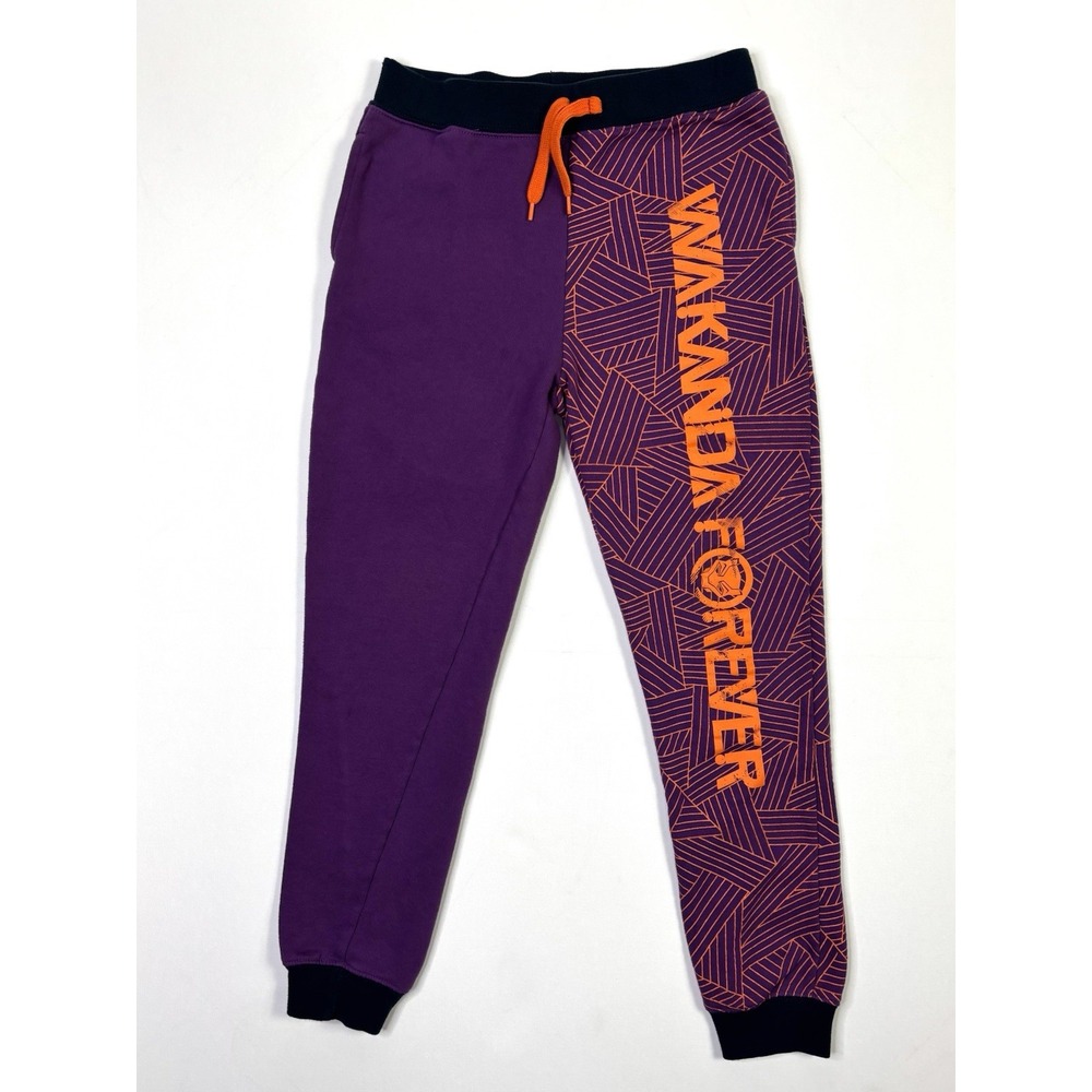 Marvel Black Panther Joggers Youth Large Wakanda Forever Sweatpants Purple